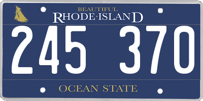 RI license plate 245370