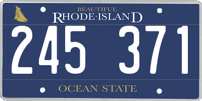 RI license plate 245371