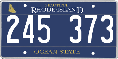 RI license plate 245373
