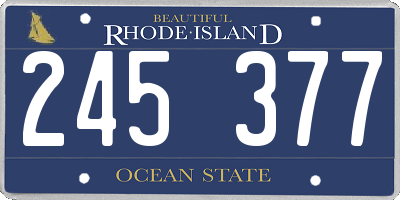 RI license plate 245377