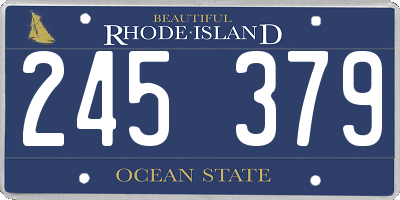 RI license plate 245379