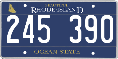 RI license plate 245390