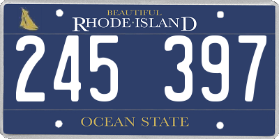 RI license plate 245397