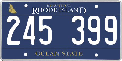 RI license plate 245399