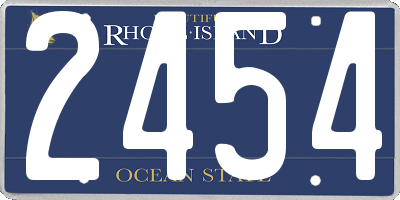 RI license plate 2454