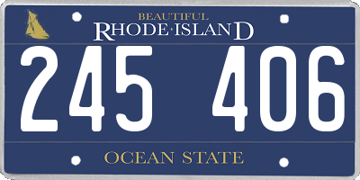 RI license plate 245406