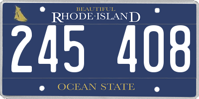 RI license plate 245408