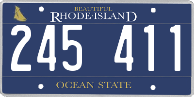 RI license plate 245411