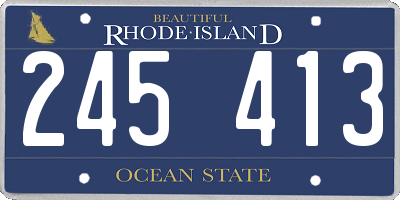 RI license plate 245413