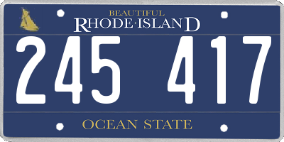 RI license plate 245417