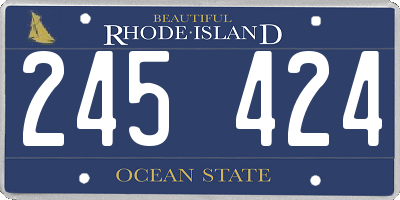 RI license plate 245424
