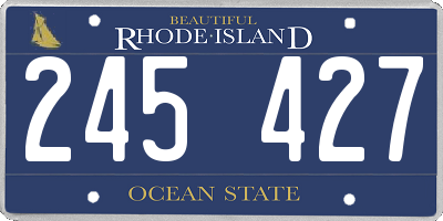 RI license plate 245427