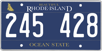 RI license plate 245428
