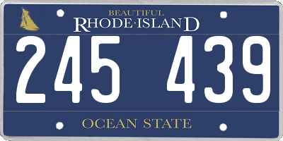 RI license plate 245439