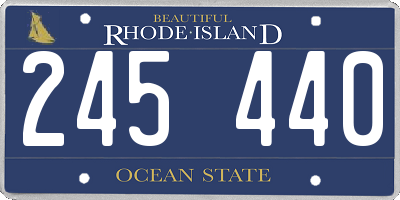 RI license plate 245440