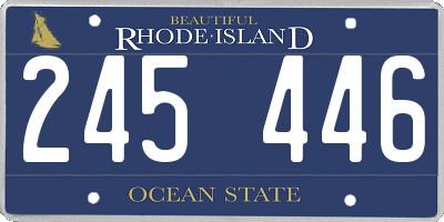 RI license plate 245446