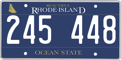 RI license plate 245448