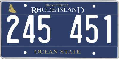 RI license plate 245451