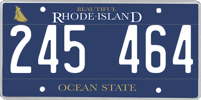 RI license plate 245464