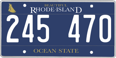 RI license plate 245470