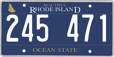 RI license plate 245471
