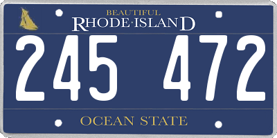RI license plate 245472
