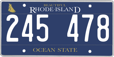RI license plate 245478