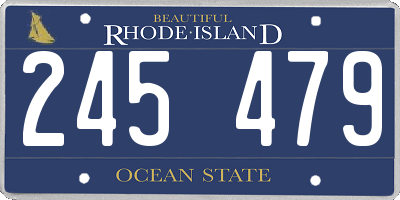 RI license plate 245479