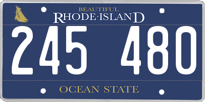 RI license plate 245480