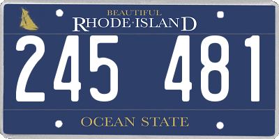 RI license plate 245481