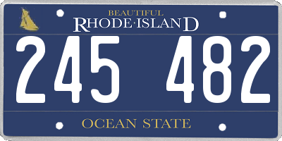 RI license plate 245482