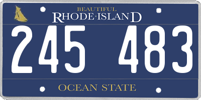 RI license plate 245483