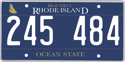 RI license plate 245484