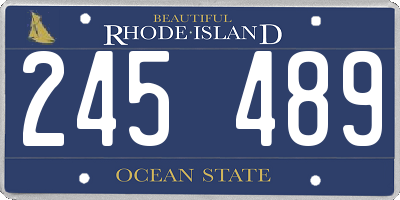 RI license plate 245489