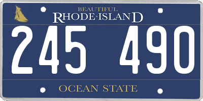 RI license plate 245490