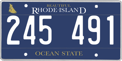 RI license plate 245491