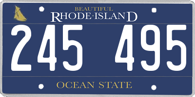 RI license plate 245495