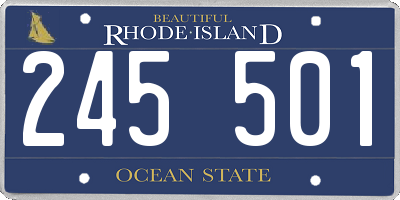 RI license plate 245501