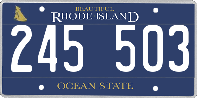 RI license plate 245503