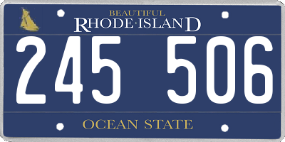 RI license plate 245506