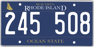 RI license plate 245508