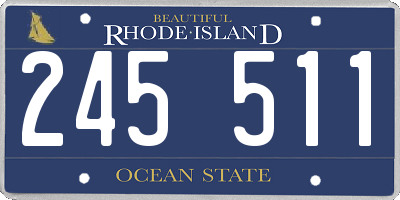 RI license plate 245511