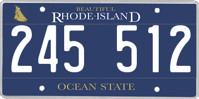 RI license plate 245512
