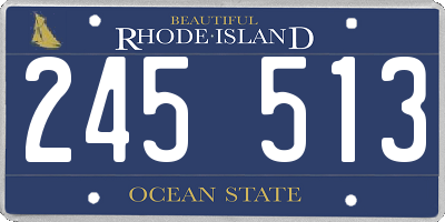 RI license plate 245513