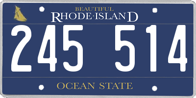 RI license plate 245514