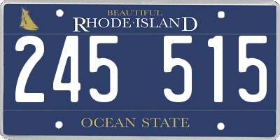RI license plate 245515