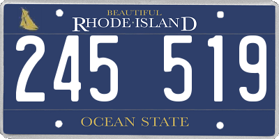 RI license plate 245519