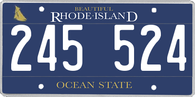 RI license plate 245524