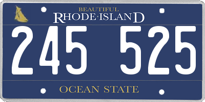 RI license plate 245525