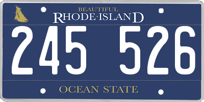 RI license plate 245526
